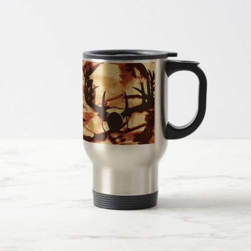 Camouflage Camo Antlers Stainless Steel Travel Mug