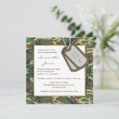 Camouflage / Camo Baby Boy Shower Invite (Standing Front)