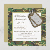 Camouflage / Camo Baby Boy Shower Invite (Front/Back)