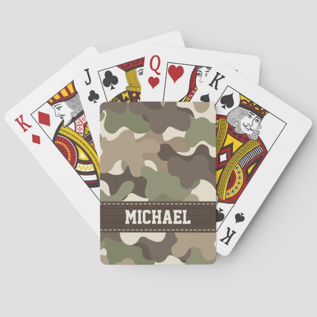 Camouflage Camo Bicycle® Playing Cards (Back)