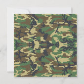 Camouflage / Camo Birthday Party with Dog Tags Invitation (Back)