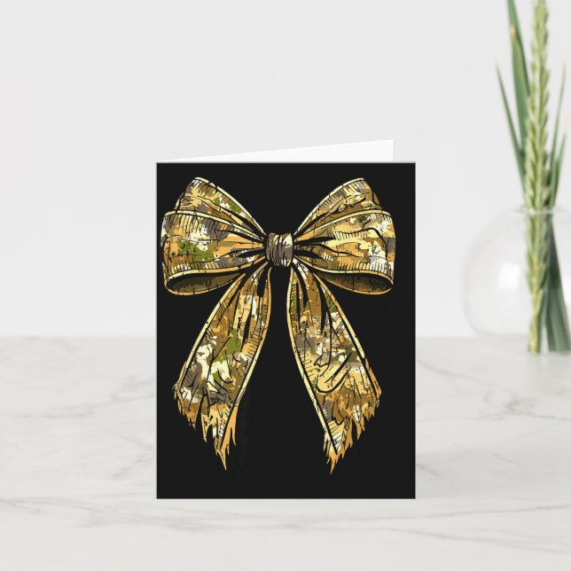Camouflage Camo Bow Hunting Girl  Card (Front)