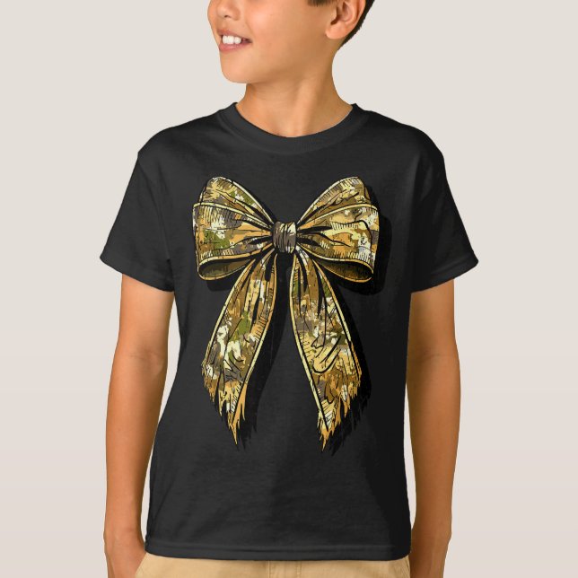 Camouflage Camo Bow Hunting Girl  T-Shirt (Front)