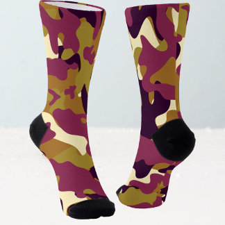 Camouflage camo clothes purple women socks