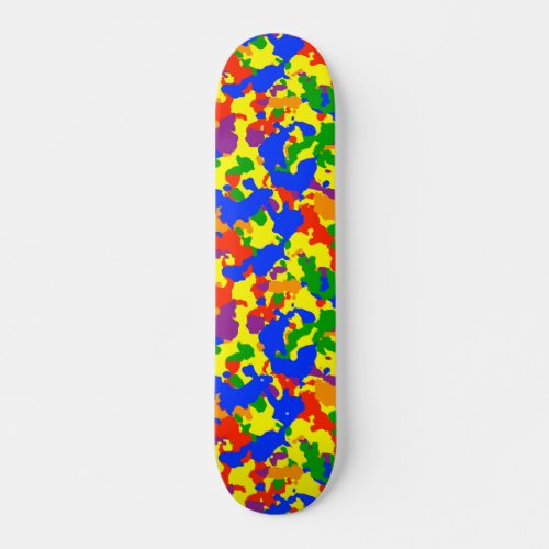 Camouflage Camo Fun Rainbow Skateboard