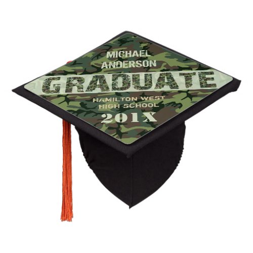 Camouflage Camo Graduation Personalized Name Class