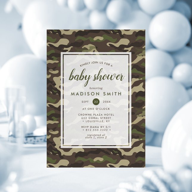 Blue Camo Camouflage Baby Shower Ideas Camouflage Camo Green Boy