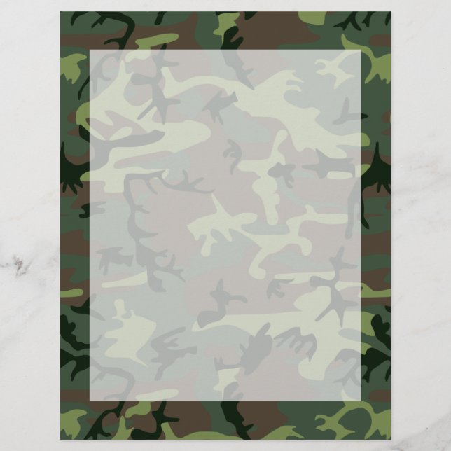 Camouflage Camo Green Brown Pattern (Front)