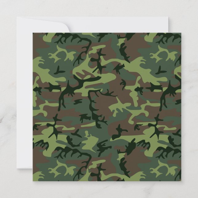 Camouflage Camo Green Brown Pattern (Front)