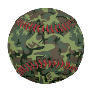 Camouflage Camo Green Brown Pattern Baseball