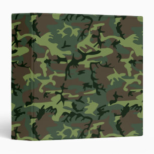 Camouflage Camo Green Brown Pattern Binder