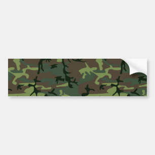 Camouflage Camo Green Brown Pattern Bumper Sticker