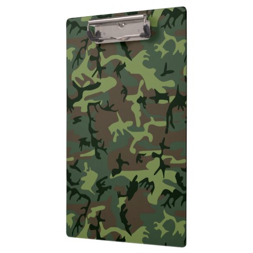 Camouflage Camo Green Brown Pattern Clipboard