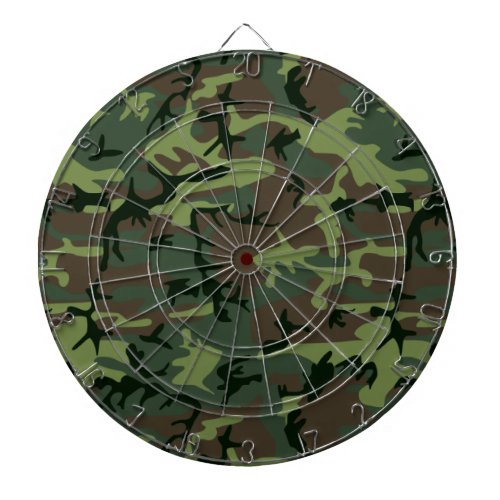 Camouflage Camo Green Brown Pattern Dart Board