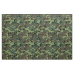 Camouflage Camo Green Brown Pattern Fabric