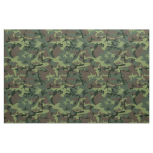 Camouflage Camo Green Brown Pattern Fabric