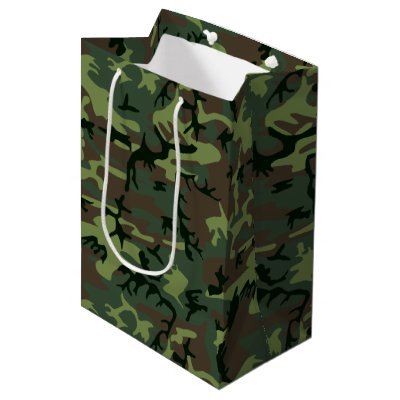 Military Camouflage Gift Bag Boys Birthday Party Zazzle