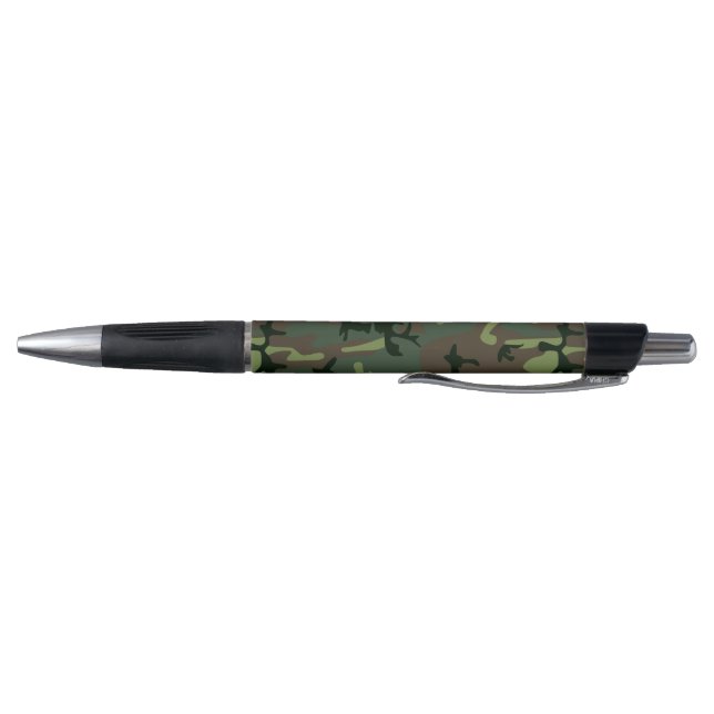 Camouflage Camo Green Brown Pattern Pen (Bottom)