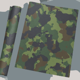 Camouflage Camo Green Military Forest Army Wrapping Paper