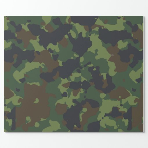 Camouflage Camo Green Military Forest Army Wrapping Paper | Zazzle