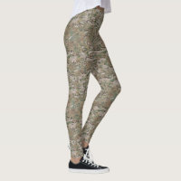 Camouflage Camo Multi Terrain Green Brown Leggings