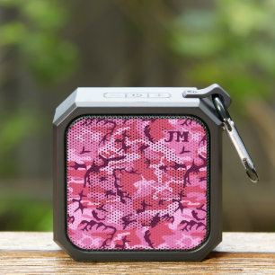 Camouflage Camo Pink Pattern Personalized Monogram Bluetooth Speaker