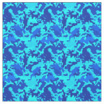 Camouflage Camo Print Blue Fabric