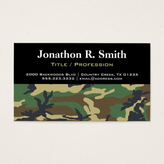 Camouflage / Camo Professional Business Card