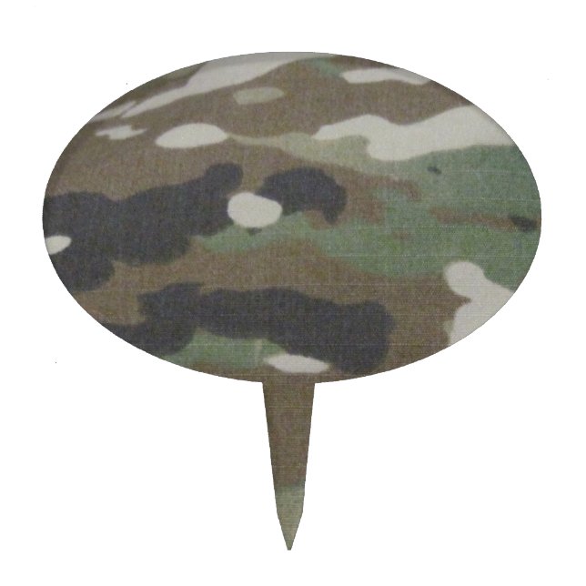 Camouflage Camo uniform fatigues office Cake Topper (Front)