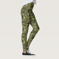 Camouflage Campo Green Yellow Black Leggings