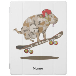 Camouflage Capybara Skateboarding iPad Smart Cover