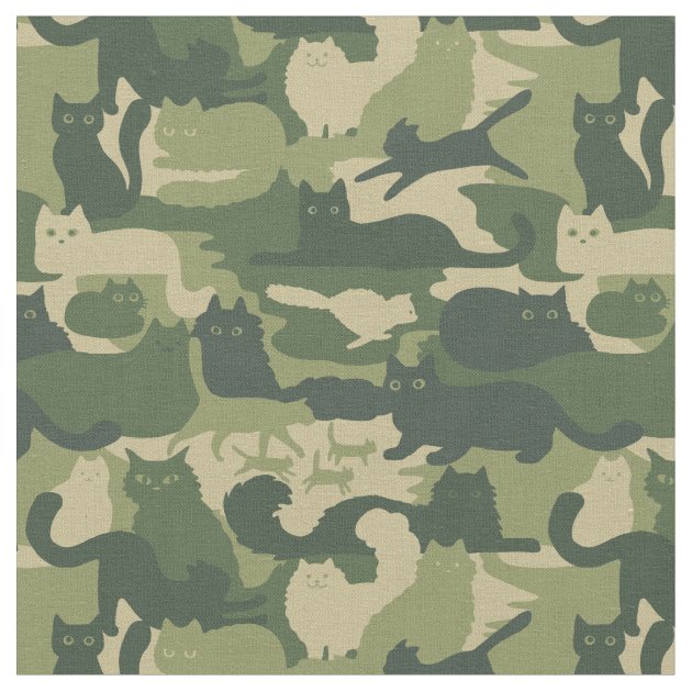 ARTCANVAS Army Green Pink Black Camo Camouflage Cat newest Kitten Pattern Canvas Art Print