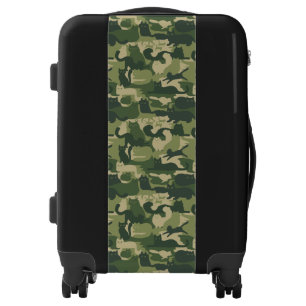Camouflage Cats Pattern Army Green Kitty Cats Camo Luggage