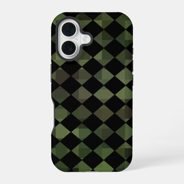 camouflage checkered pattern iphone case (Back)
