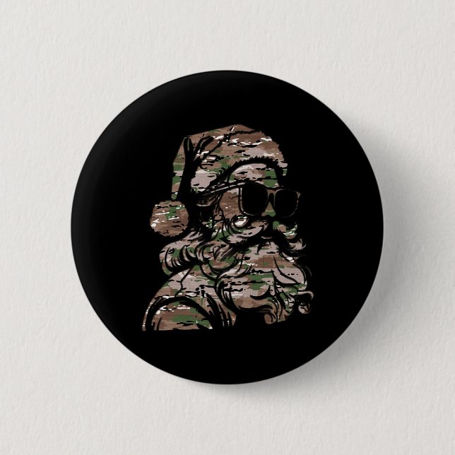 Camouflage Christmas Sungles Silhouette Multi Camo Button (Front)