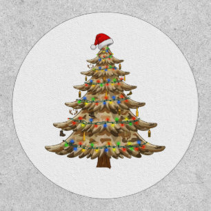 Camouflage Christmas Tree Veteran Military Funny   Patch