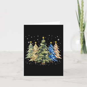 Camouflage Christmas Trees Camo Xmas Tree Family M Card