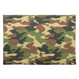 camouflage cloth placemat