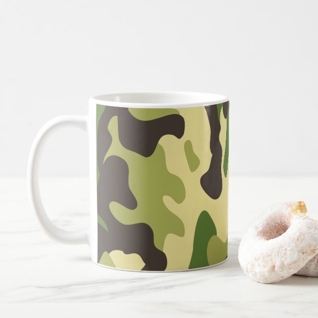 Camouflage Coffee Mug (With Donut)