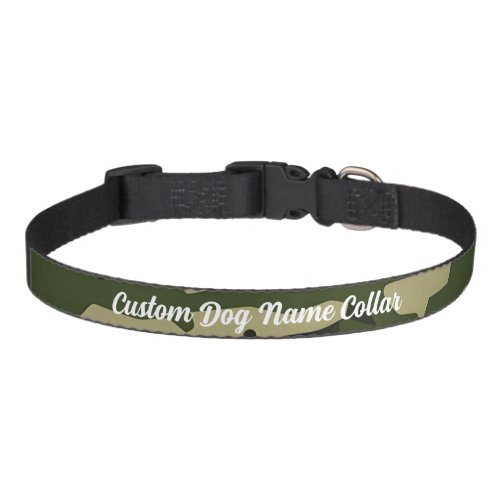 Camouflage Collar Personalized Medium Size Dog Pet Collar