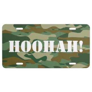Camouflage color license plate | Personalized text