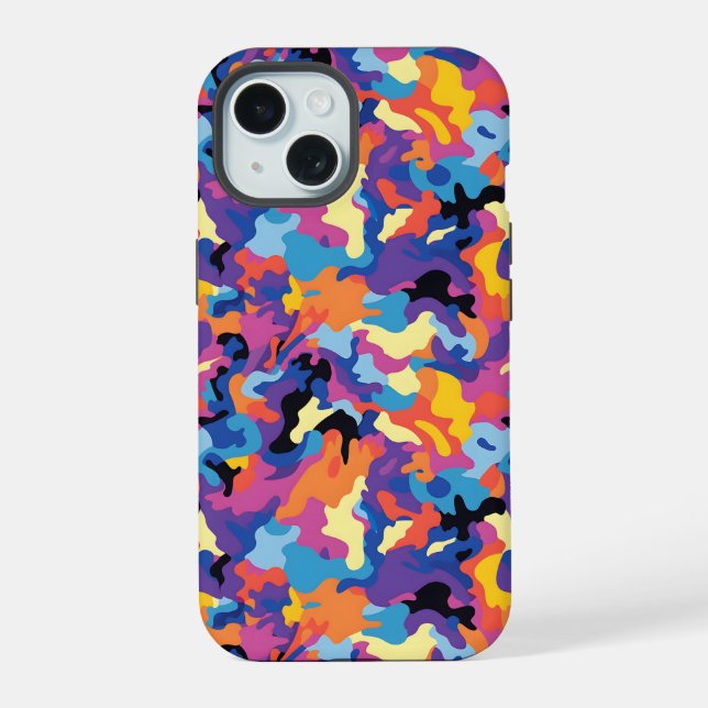 Camouflage Colorful Pattern Iphone Case (Back)