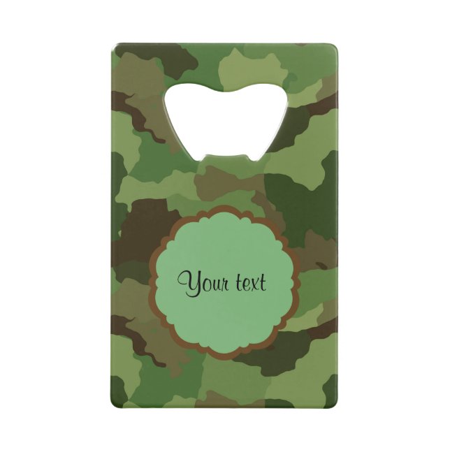 Camouflage Credit Card Bottle Opener (Front)