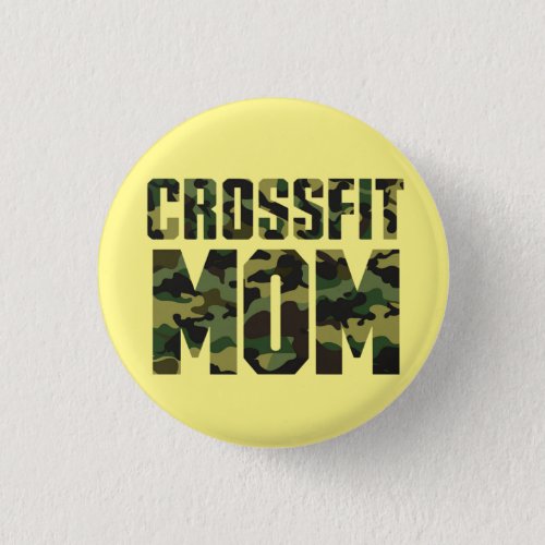Camouflage CrossFit Champion Mom Button