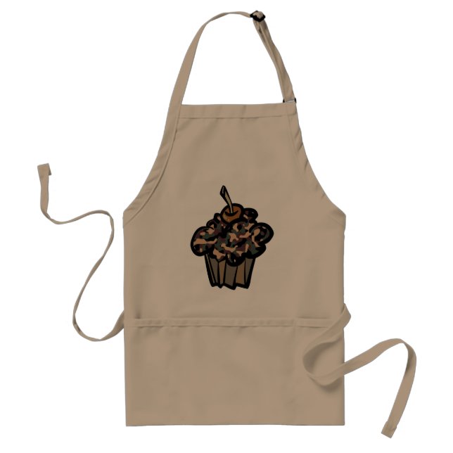 camouflage cupcake adult apron (Front)
