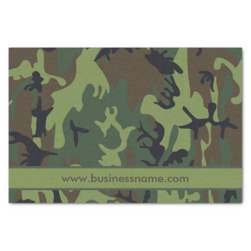 Camouflage Custom Text Tissue Paper