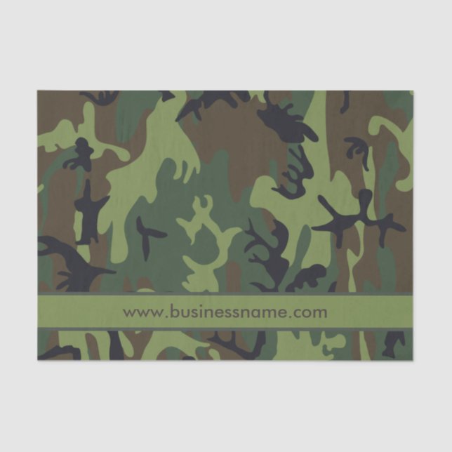 Camouflage Custom Text Tissue Paper (Front)