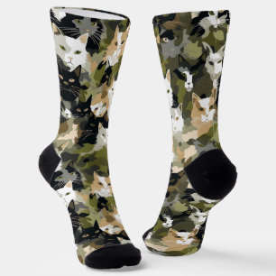 Camouflage Cute Cats Socks