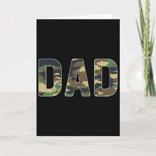 Camouflage Dad Fathers Day  Card