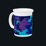 Camouflage Dark Blue & Purple Pattern Beverage Pitcher<br><div class="desc">Personalize this template with your art or photo and customize it to your liking. The product features a blue and purple camouflage pattern.</div>